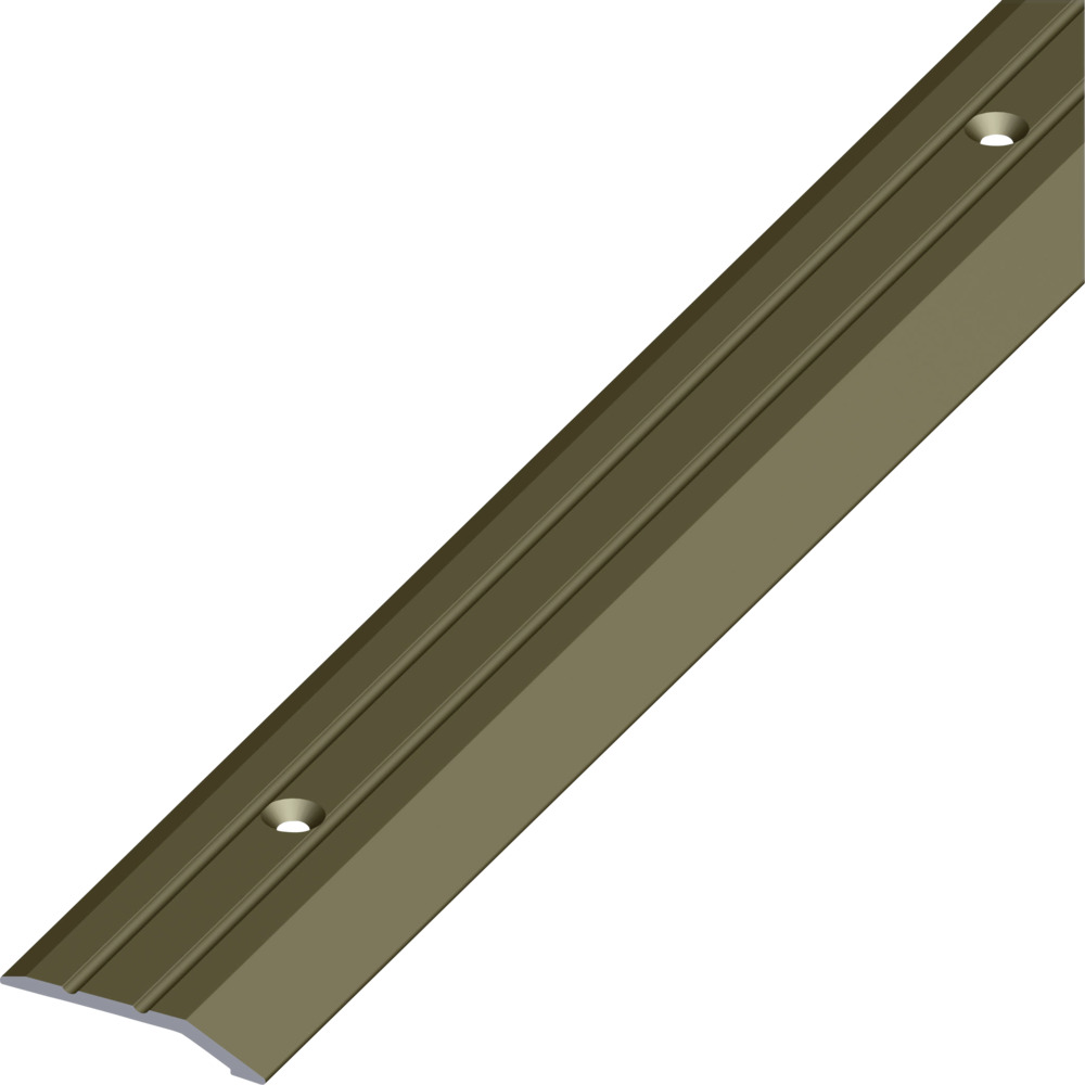 Flach-Abschluss-Profil Aluminium eloxiert 1000 x 30 x 5 mm bronzefarben gelocht