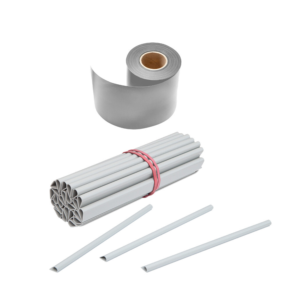 Zaun Sichtschutz und Windschutz&nbsp;A1-Blickdicht 1 Rolle, 19 cm Breit in Wei&szlig;aluminium