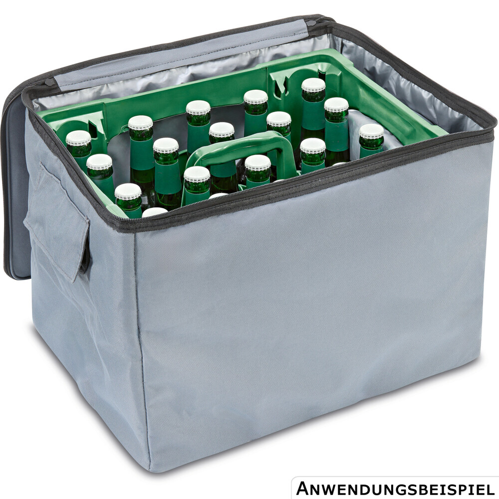 EASYmaxx K&uuml;hltasche 45 Liter grau f&uuml;r Getr&auml;nkekasten